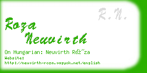 roza neuvirth business card